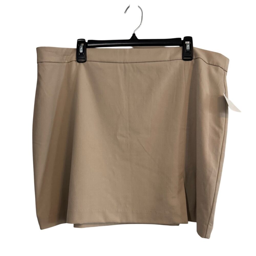 HALOGEN NWT Khaki Lined Mini Skirt Size XXL